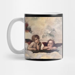 Raphael Cherubs, Sistine Chapel, Bored Angels, Baroque Cupid Fine Art Painting,The Sistine Madonna, Renaissance, Gift, Vatican,Cherub Mug